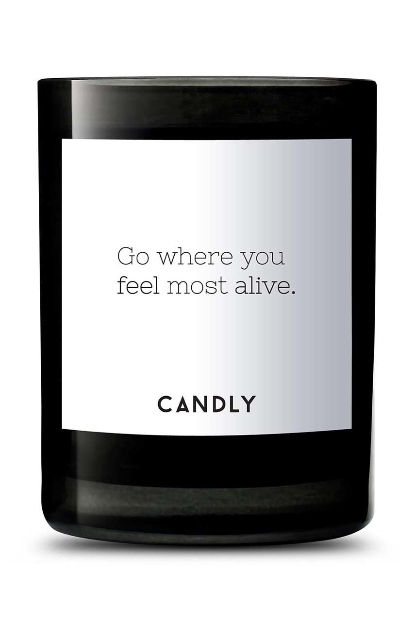 Candly  Vonná sójová svíčka  Go where you feel most alive. 250 g