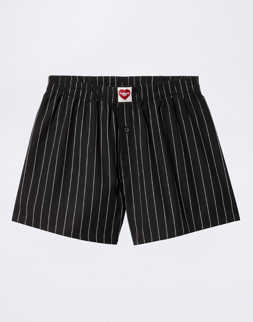 Carhartt WIP Cotton Boxer Seaton Stripe, Black/Wax S