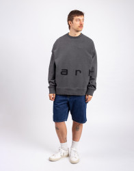 Carhartt WIP Felt Script Sweat Black/Black garment dyed L