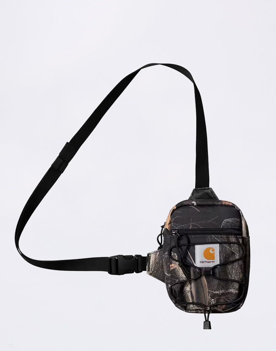 Carhartt WIP Kickflip Shoulder Bag Camo Feather Tree, Black