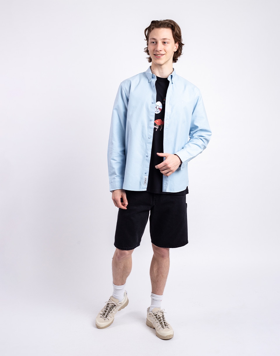 Carhartt WIP L/S Bolton Shirt Air sky garmend dyed S