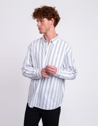Carhartt WIP L/S Dillion Shirt Dilion Stripe, Park/White M