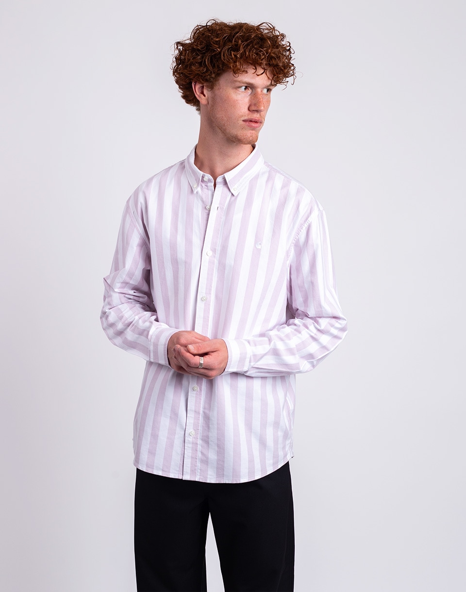 Carhartt WIP L/S Dillion Shirt Dillion Stripe, Hortensia M