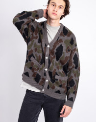 Carhartt WIP Merton Cardigan Camo Duck Jacquard, Grey S