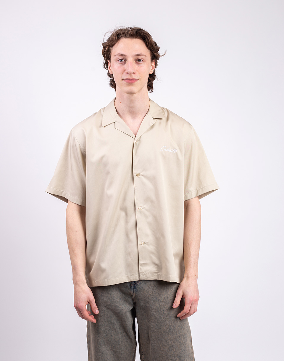 Carhartt WIP S/S Delray Shirt Stone/White S