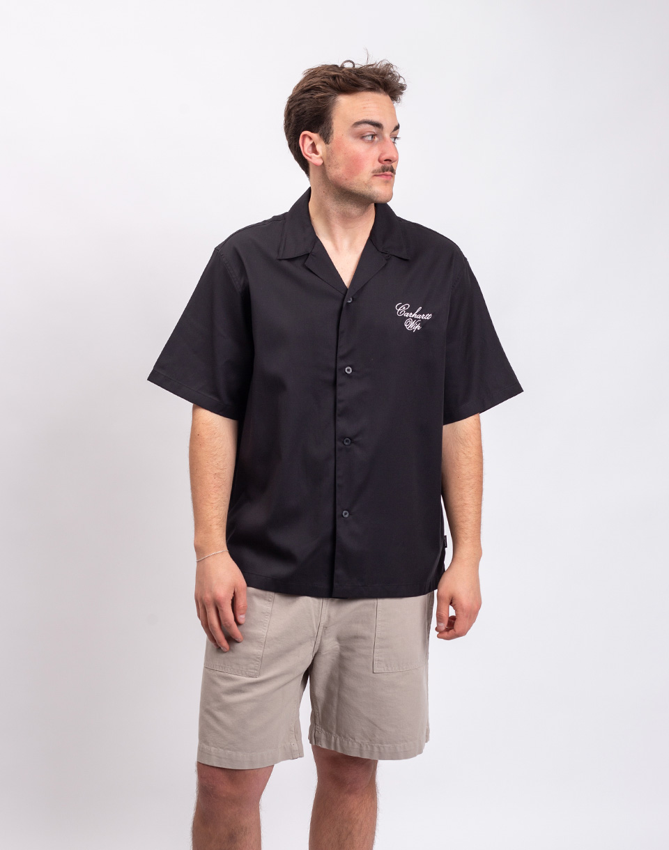 Carhartt WIP S/S Travon Shirt Black/Wax S