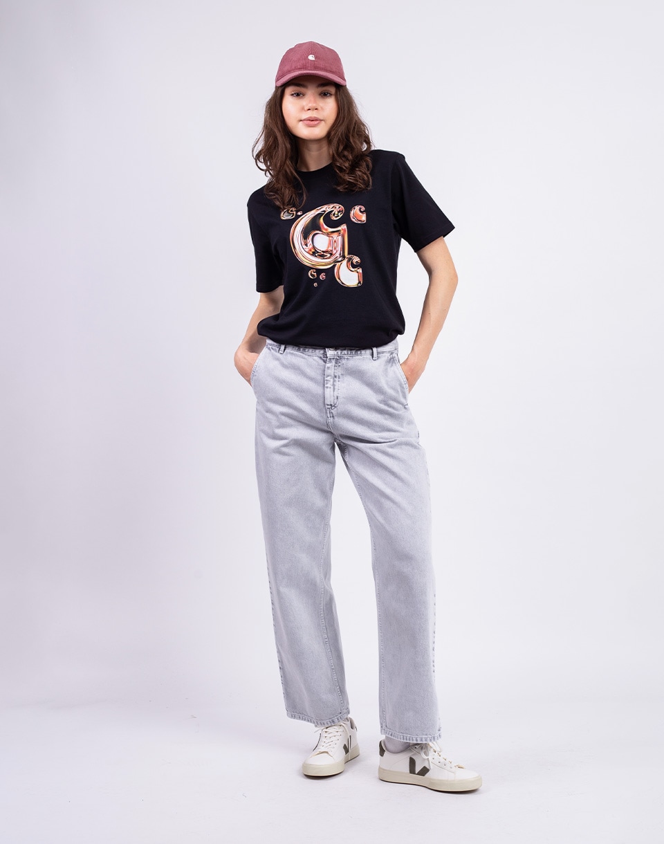 Carhartt WIP W' Pierce Pant Straight Black chalk wash 27