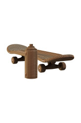 Cartonic  3D puzzle  Skateboard And Spary Can