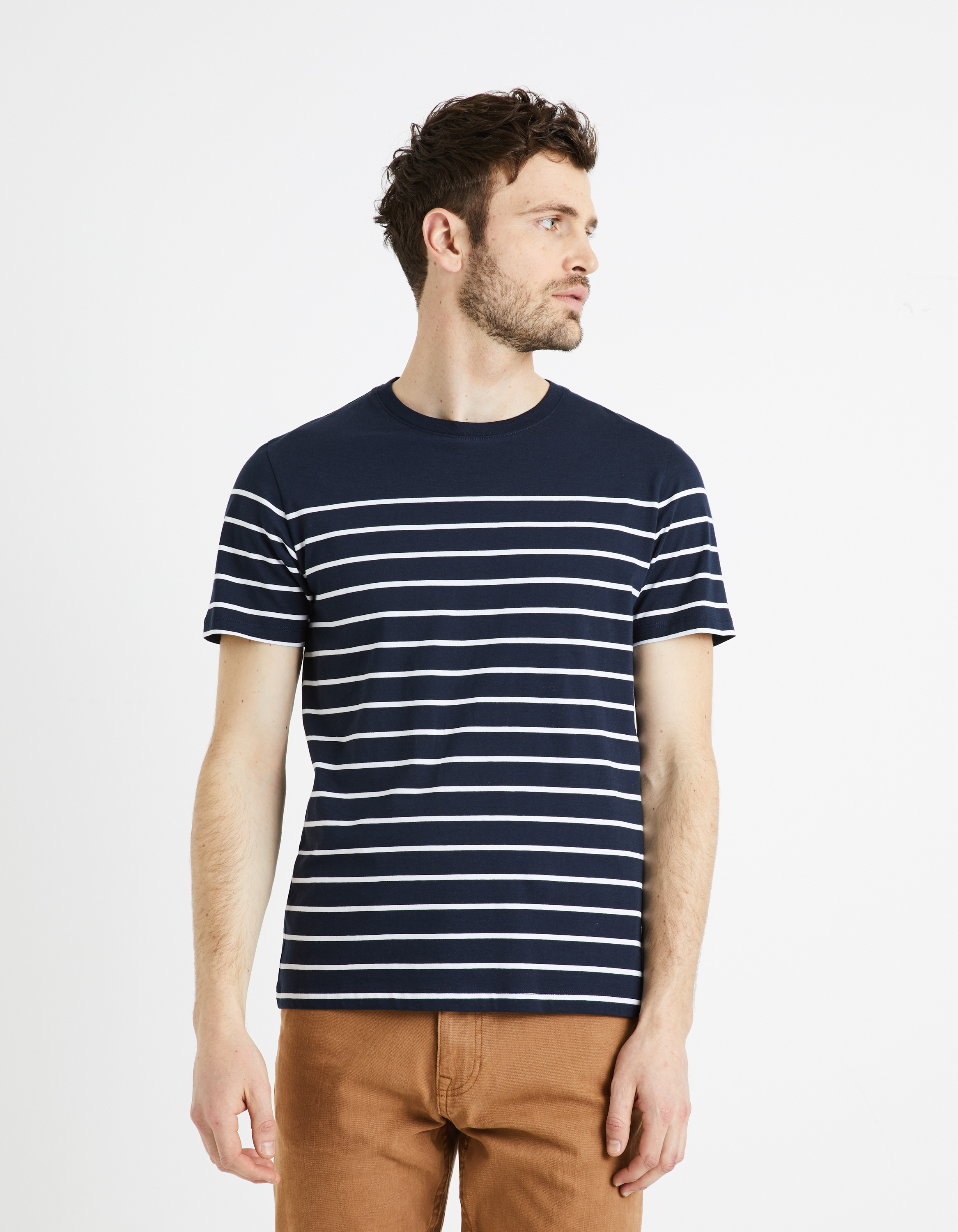 Celio Pruhované tričko Bebaser - Pánské