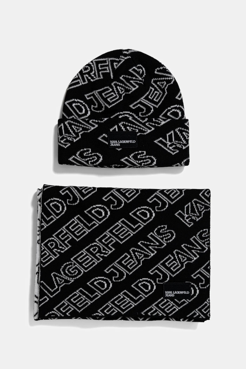 Čepice a šála Karl Lagerfeld Jeans
