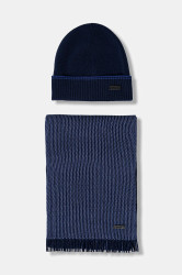 Čepice a šála s přídavkem vlny BOSS Hernesto_SET