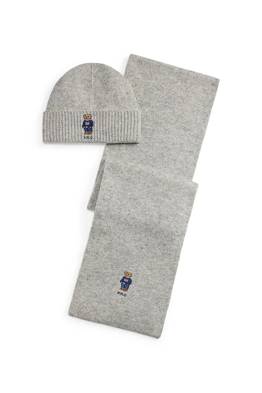 Čepice a šála s přídavkem vlny Polo Ralph Lauren