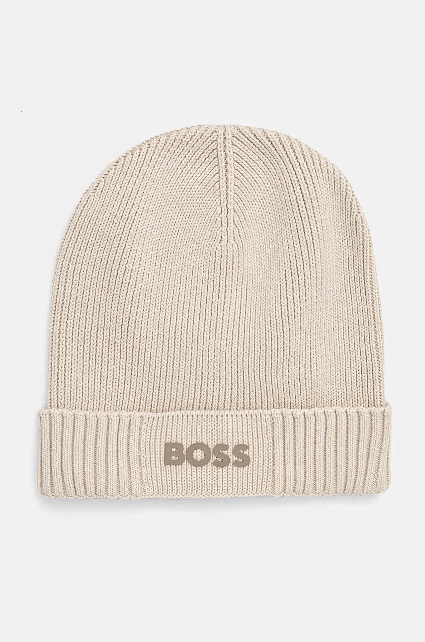 Čepice z vlněné směsi Boss Green Asic_Beanie-X