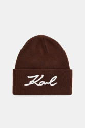 Čepice z vlněné směsi Karl Lagerfeld K/SIGNATURE