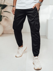 Černé pánské cargo kalhoty Dstreet