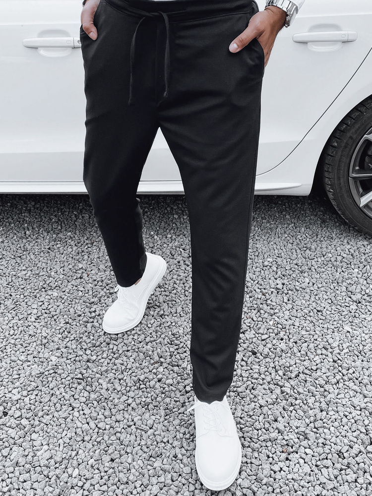 Černé pánské chinos kalhoty Dstreet
