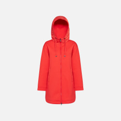 Červená dámská parka Geox Sweater - Dámské