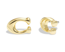 Coach Ikonické pozlacené náušnice 37369816GLD710