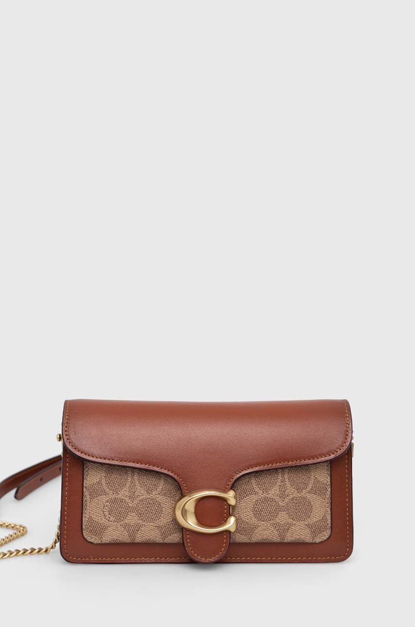 Coach  Kožená kabelka  Tabby Chain Clutch In Signature Canvas