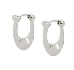 Coach Slušivé oválné náušnice z mosazi 37351447RHO030