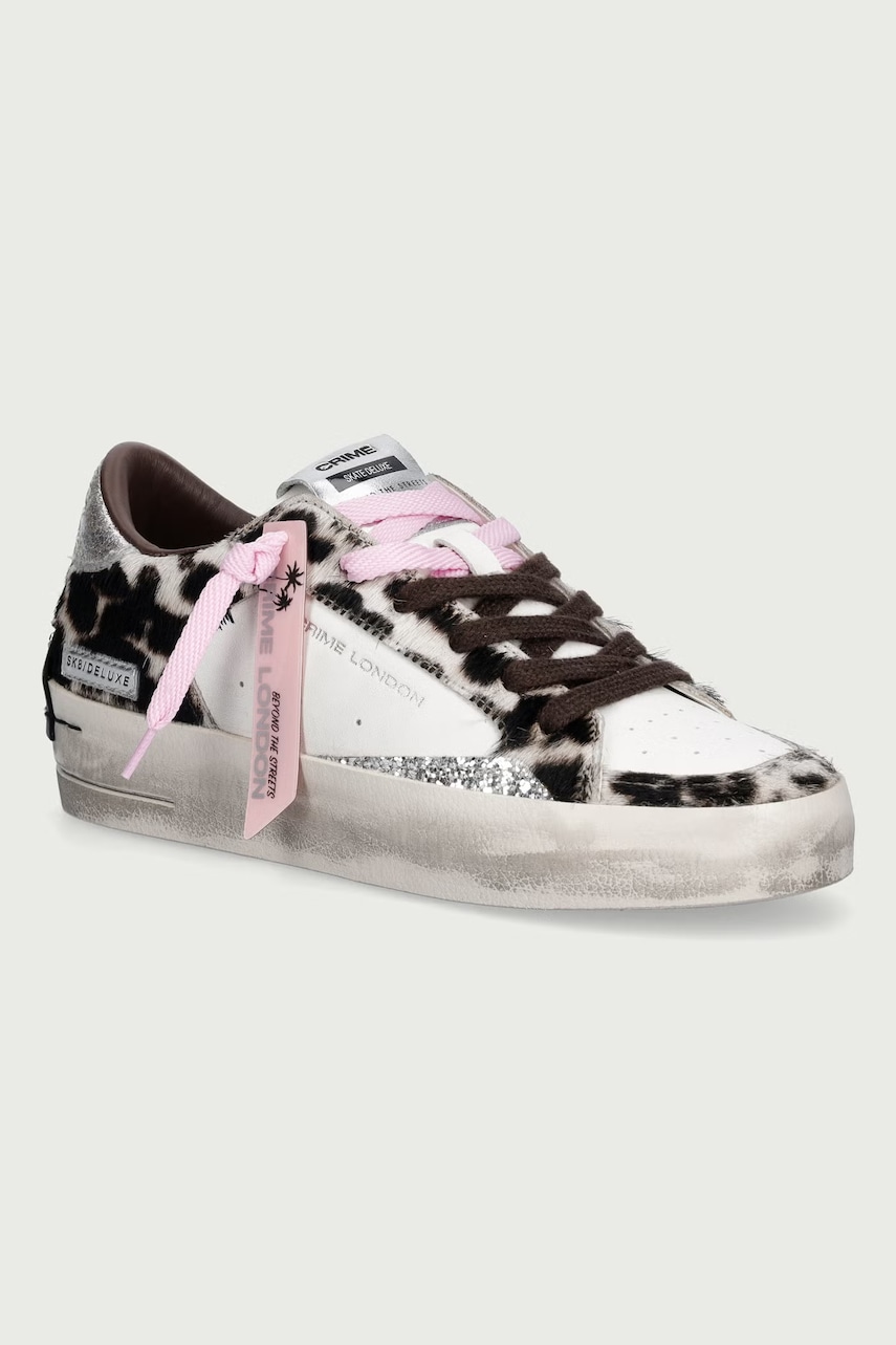 Crime London  SK8 DELUXE WEDGE sneakers boty dámské kožené