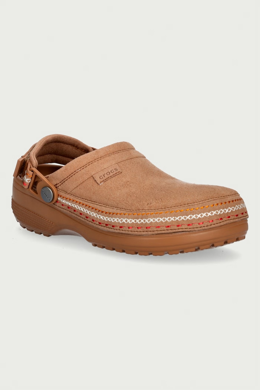 Crocs  pantofle dámské Classic Crafted Vegan Suede Stitch Clog