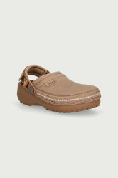 Crocs  pantofle dětské CLASSIC CRAFTED VEGAN SUEDE STITCH CLOG