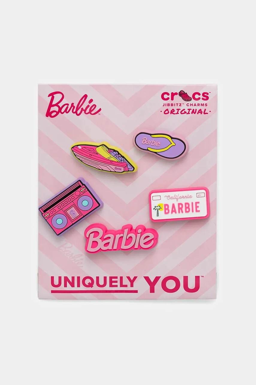 Crocs  Připínačky na dětské boty  Barbie Retro 5 Pck 5-pack