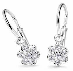 Cutie Diamonds Dětské náušnice z bílého zlata Kytičky s brilianty DC2746-10-00-X-2