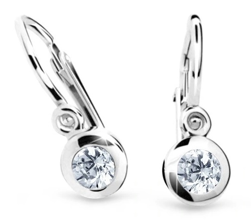 Cutie Diamonds Dětské náušnice z bílého zlata s brilianty DC1537-10-00-X