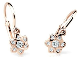 Cutie Diamonds Dětské náušnice z růžového zlata s brilianty DC2149-10-00-X