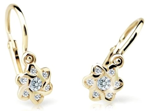 Cutie Diamonds Dětské zlaté náušnice s brilianty DC2149-10-00-X
