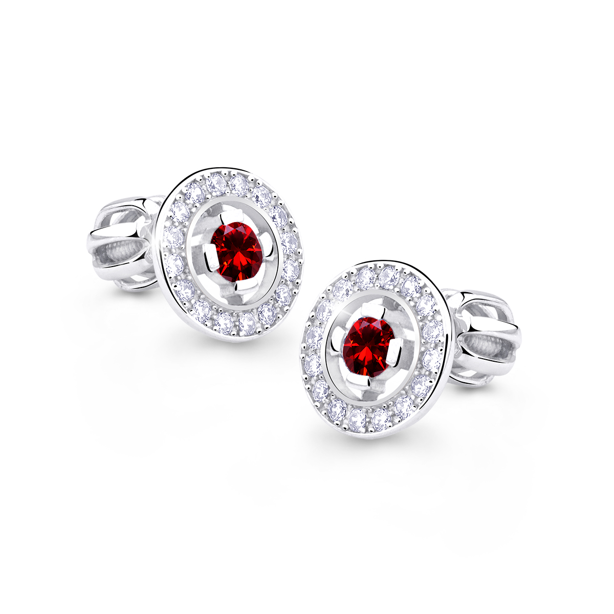 Cutie Diamonds Jedinečné náušnice z bílého zlata s rubíny a diamanty DZ6413-1988-30-RU-X