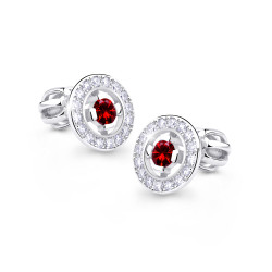 Cutie Diamonds Jedinečné náušnice z bílého zlata s rubíny a diamanty DZ6413-1988-30-RU-X