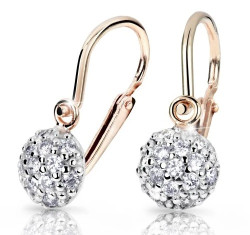 Cutie Diamonds Luxusní dětské bicolor náušnice ze zlata s brilianty DC2747-10-00-X