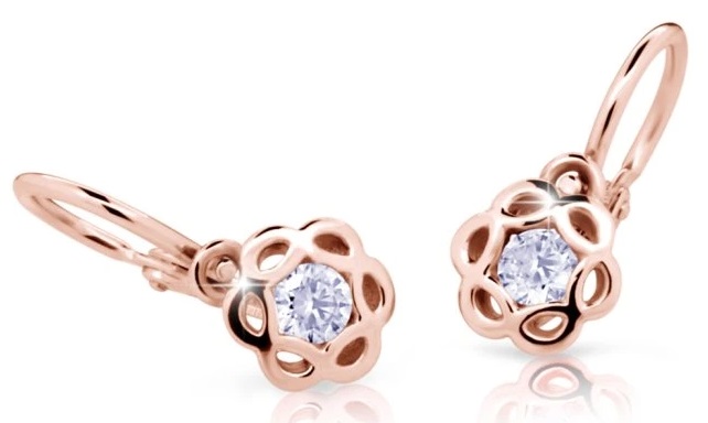Cutie Diamonds Půvabné dětské náušnice z růžového zlata s brilianty DC2179-10-10-X-4