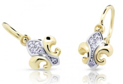 Cutie Diamonds Slušivé dětské bicolor náušnice ze zlata s diamanty C2219-10-10-X-1-D
