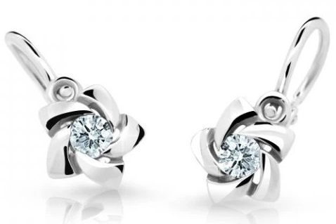 Cutie Diamonds Slušivé dětské náušnice z bílého zlata s brilianty DC2201-10-00-X-2