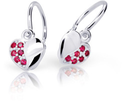 Cutie Jewellery Dětské náušnice z bílého zlata C2160-10-X-2 červená