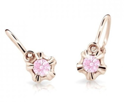Cutie Jewellery Dětské náušnice z růžového zlata C2158-10-X-4 růžová