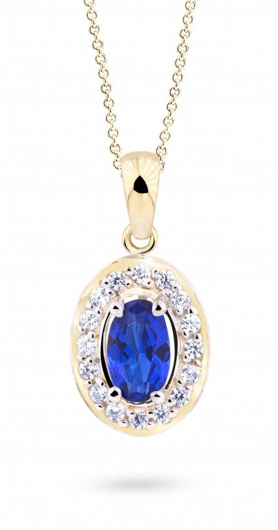 Cutie Jewellery Elegantní přívěsek ze žlutého zlata se zirkony Z8056-40-60-X-1