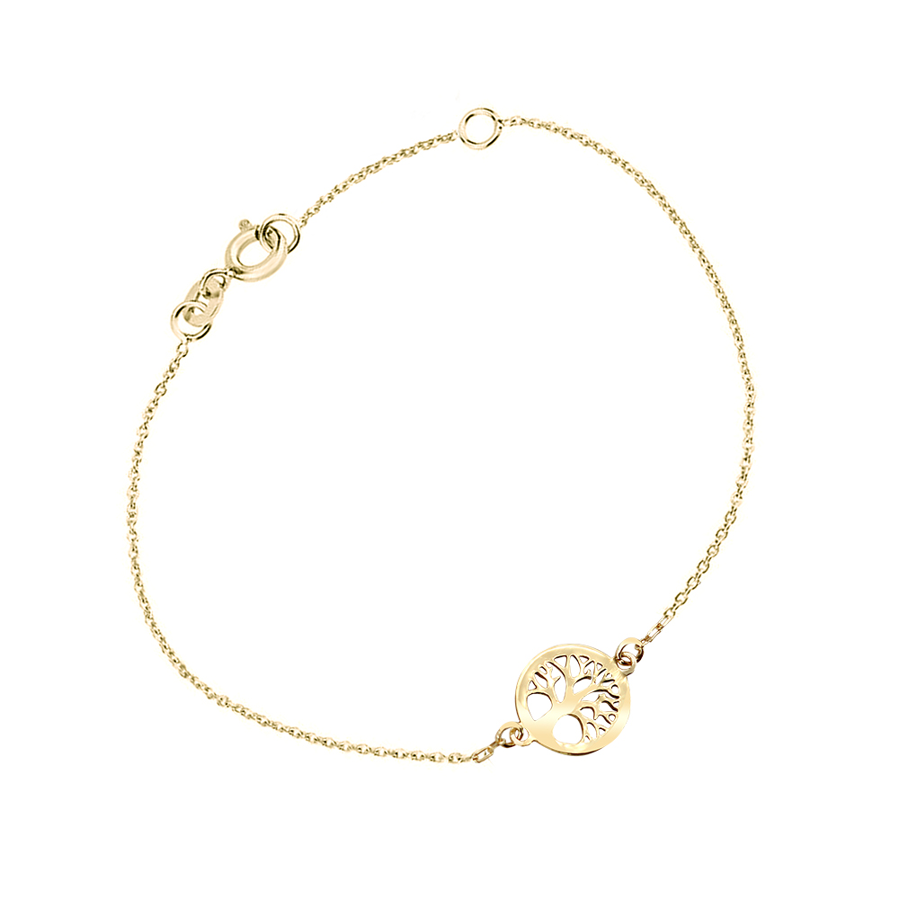 Cutie Jewellery Náramek ze žlutého zlata Strom života Z5030-60-X-1