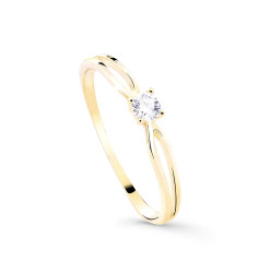 Cutie Jewellery Něžný třpytivý prsten ze zlata Z8027-10-X-1 60 mm