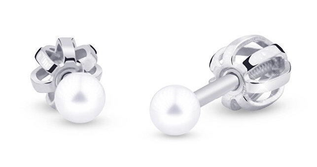 Cutie Jewellery Perlové náušnice z bílého zlata Z3003/4/5 0,3 cm