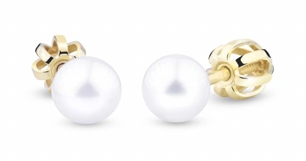 Cutie Jewellery Perlové náušnice ze žlutého zlata Z3003/4/5/6 0,5 cm