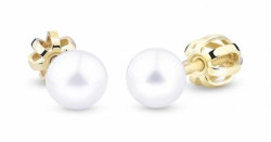 Cutie Jewellery Perlové náušnice ze žlutého zlata Z3003/4/5/6 0,5 cm