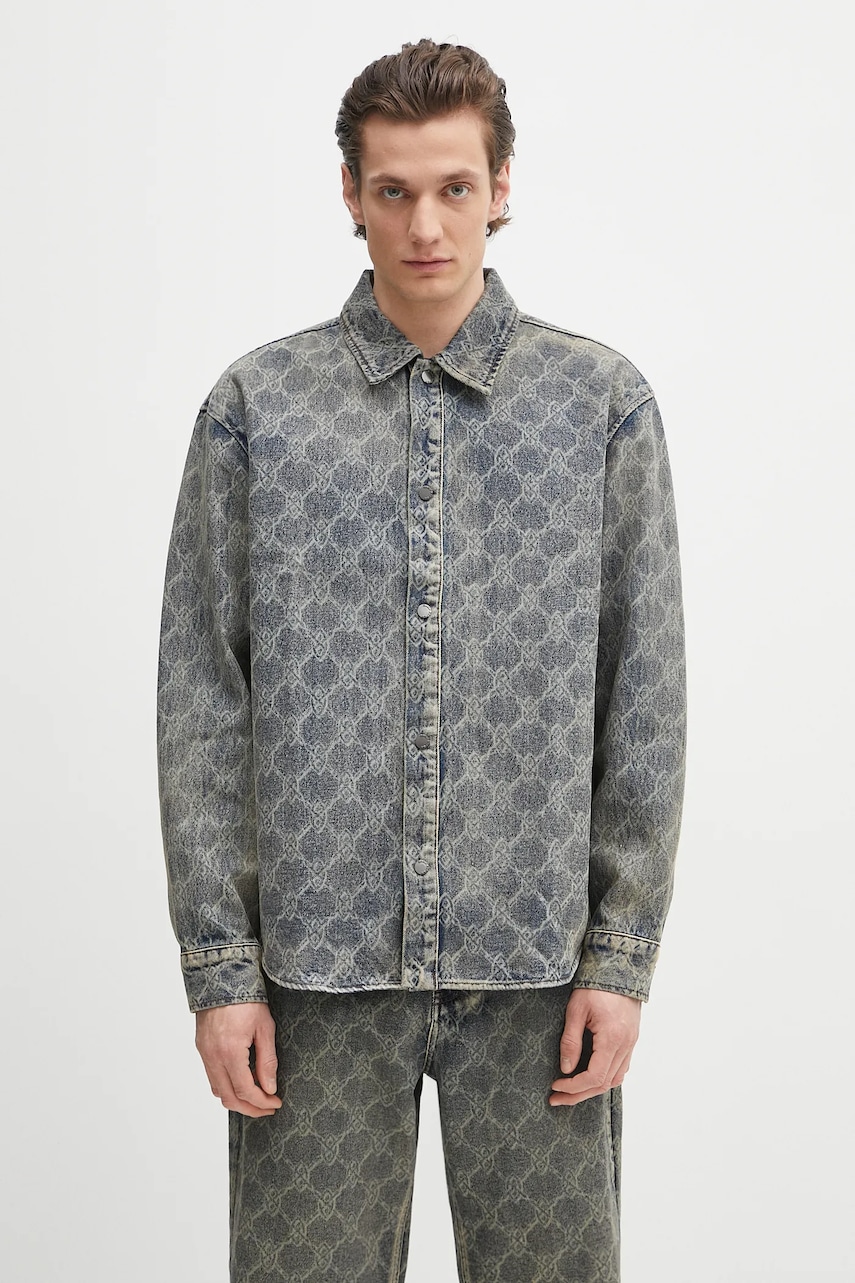 Daily Paper  Bavlněná košile  Shield Laser Denim Shirt
