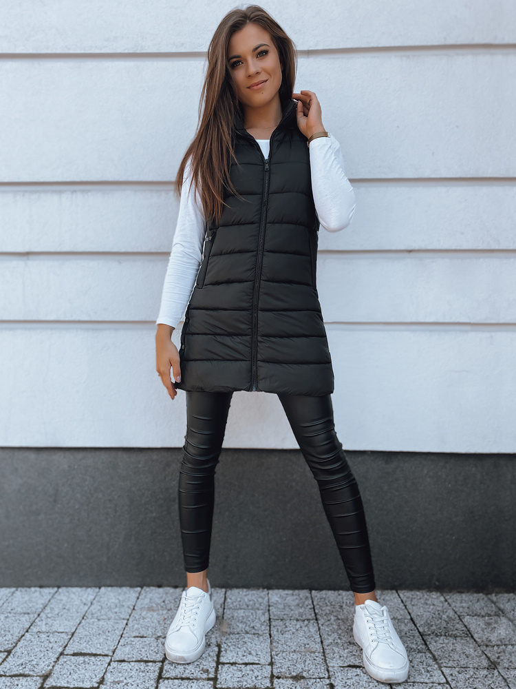 Dámská dlouhá vesta BETHY Barva černá DSTREET