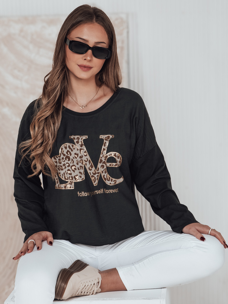 Dámská halenka LOVEGLOW, tmavě šedá