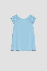 DÁMSKÁ KOŠILE L-KO-4031 BLEDOMODRÁ